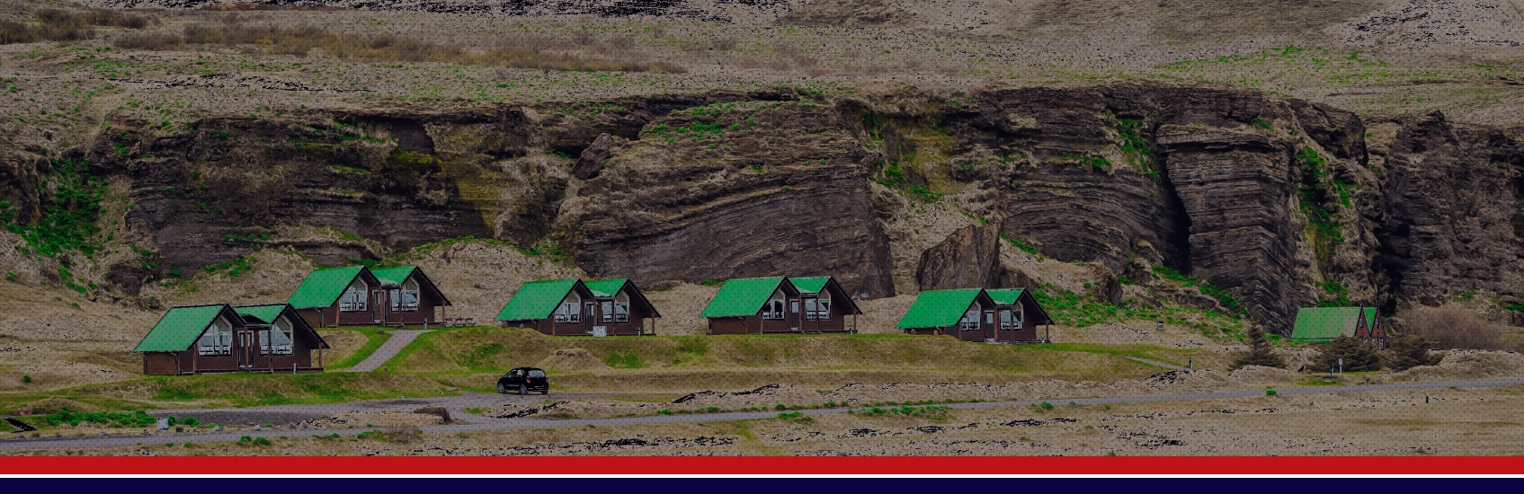 Vista de varios campamentos mineros
