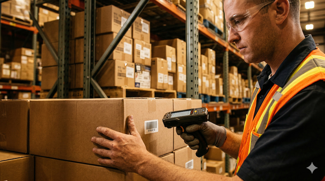 Verificación de pedido con escáner de radiofrecuencia durante picking en almacén