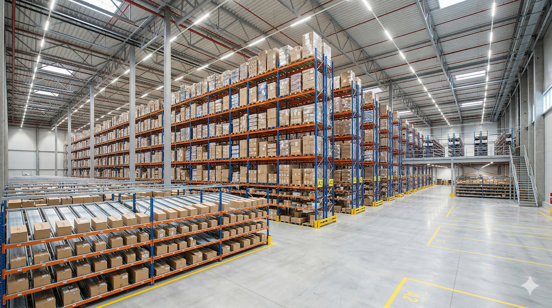 Sistemas de almacenamiento para picking: rack selectivo, carton flow y mezzanine en almacén