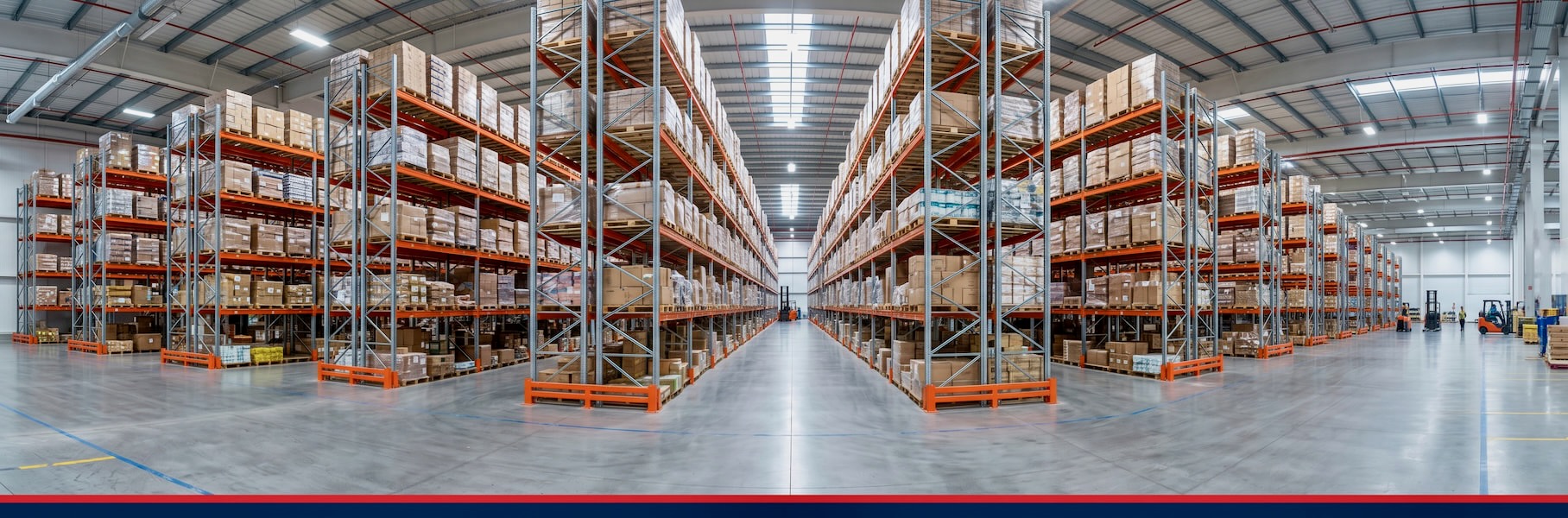 Capacidad de carga de Racks industriales selectivos cargados con tarimas en un almacén en México