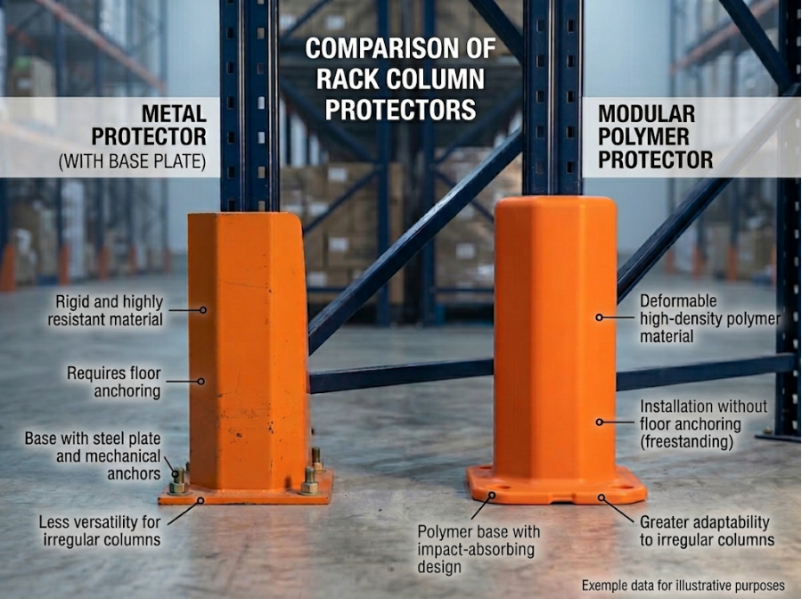 infographic types of racks protectors comparison
