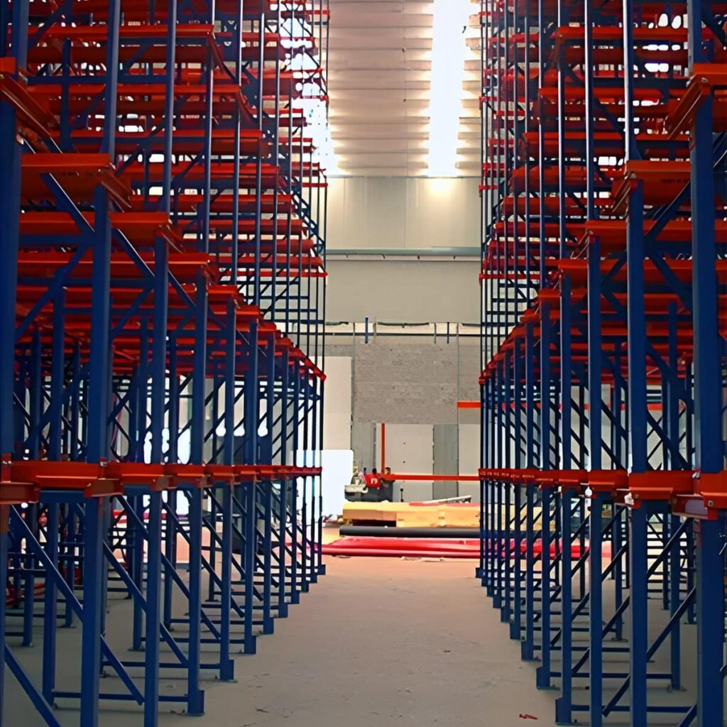 Drive-in rack and drive-through storage systems