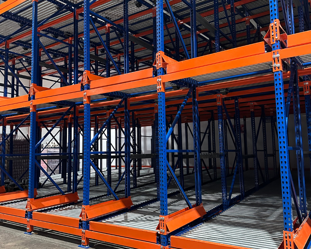 Pallet Flow System Instaled in warehouse