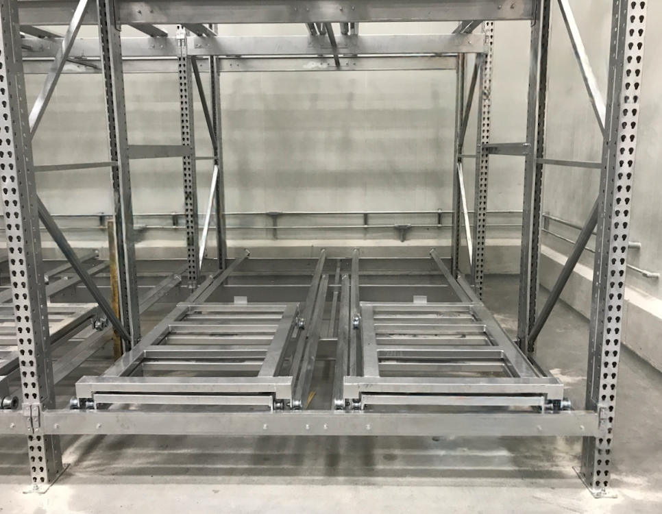 Galvanized Push-Back Racking